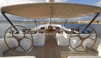 Sailing yacht Nephele -  Helm on deck